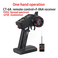 Hotrc Ct-6a 6-channel 2.4ghz Radio System Transmitter Remote Control With F-06a Receiver For Rc Toy Car And Fishing Boat