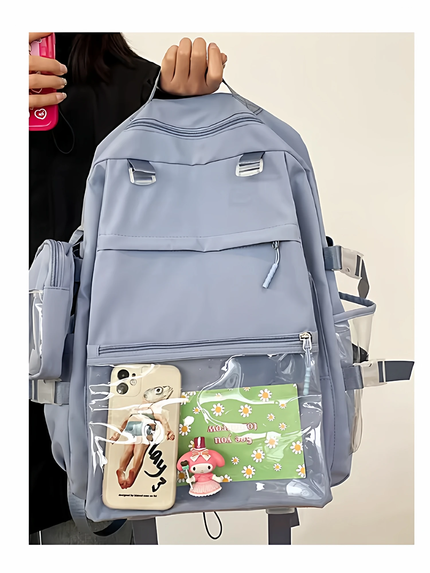 Sweet School Sle Dual oulder Bapa High Aesthetic Travel Daily Dual Use for Junior And High School Girls Waterproof