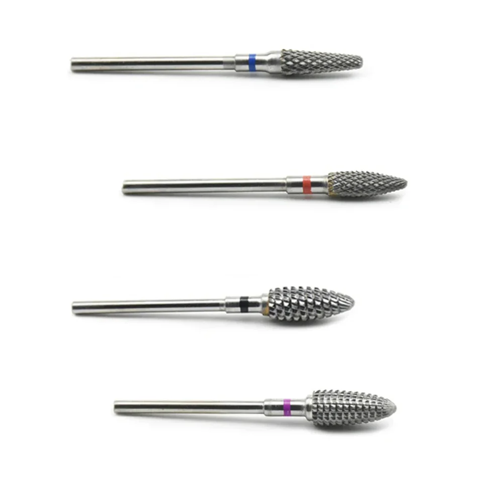 22 Type Rainbow Tungsten Carbide Ceramic Nail Drill Bits for Manicure Pedicure Nail Electric Drill Machine