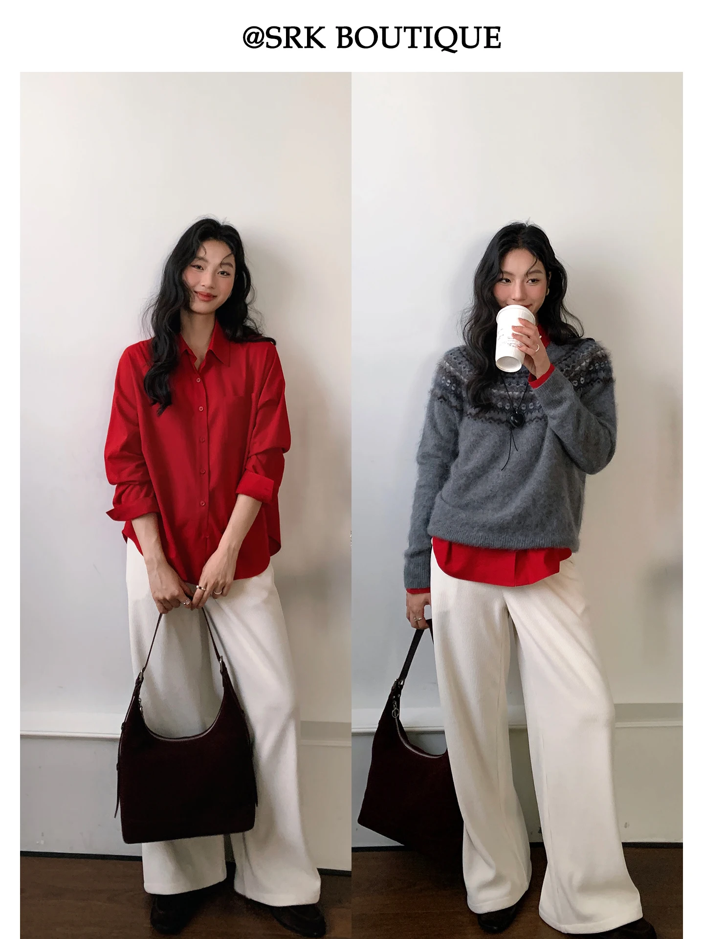 

SRK Premium Magenta irt Loose Fit Long Sve Linen Inner Wear Top Women's Busin Casual Faion Breathable Comfortable