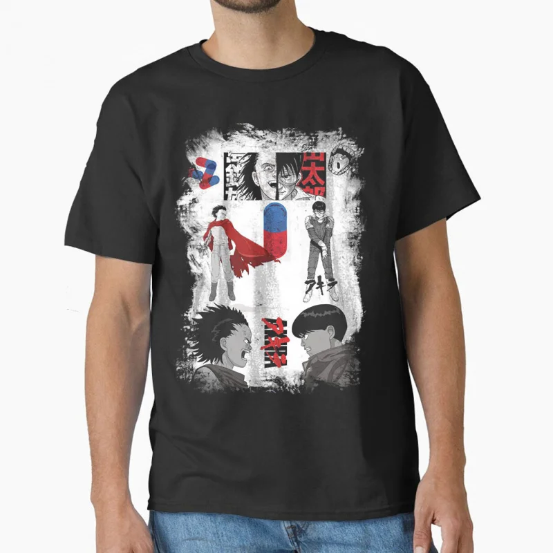 

Retro Manga Akira cyberpunk city explosion cyber mecha tokyo Tetsuo Kaneda Otomo Katsuhiro Anime Gift T-shirt large size tops