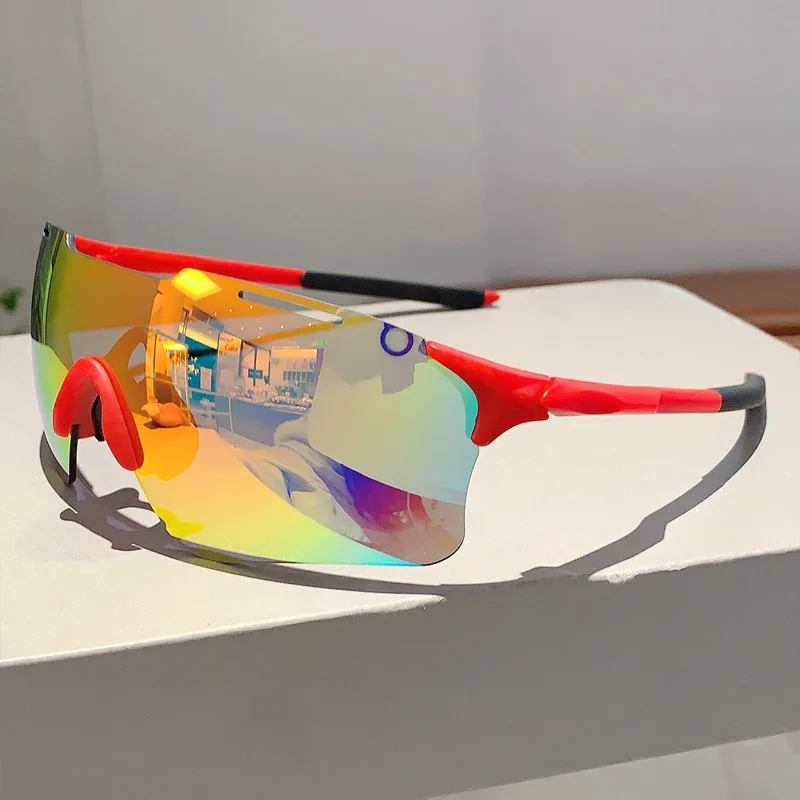 Modische Sport-Sonnenbrille für Herren und Damen zum Wandern, Radfahren, coole, reflektierende, verspiegelte, randlose Sonnenschutzbrille
