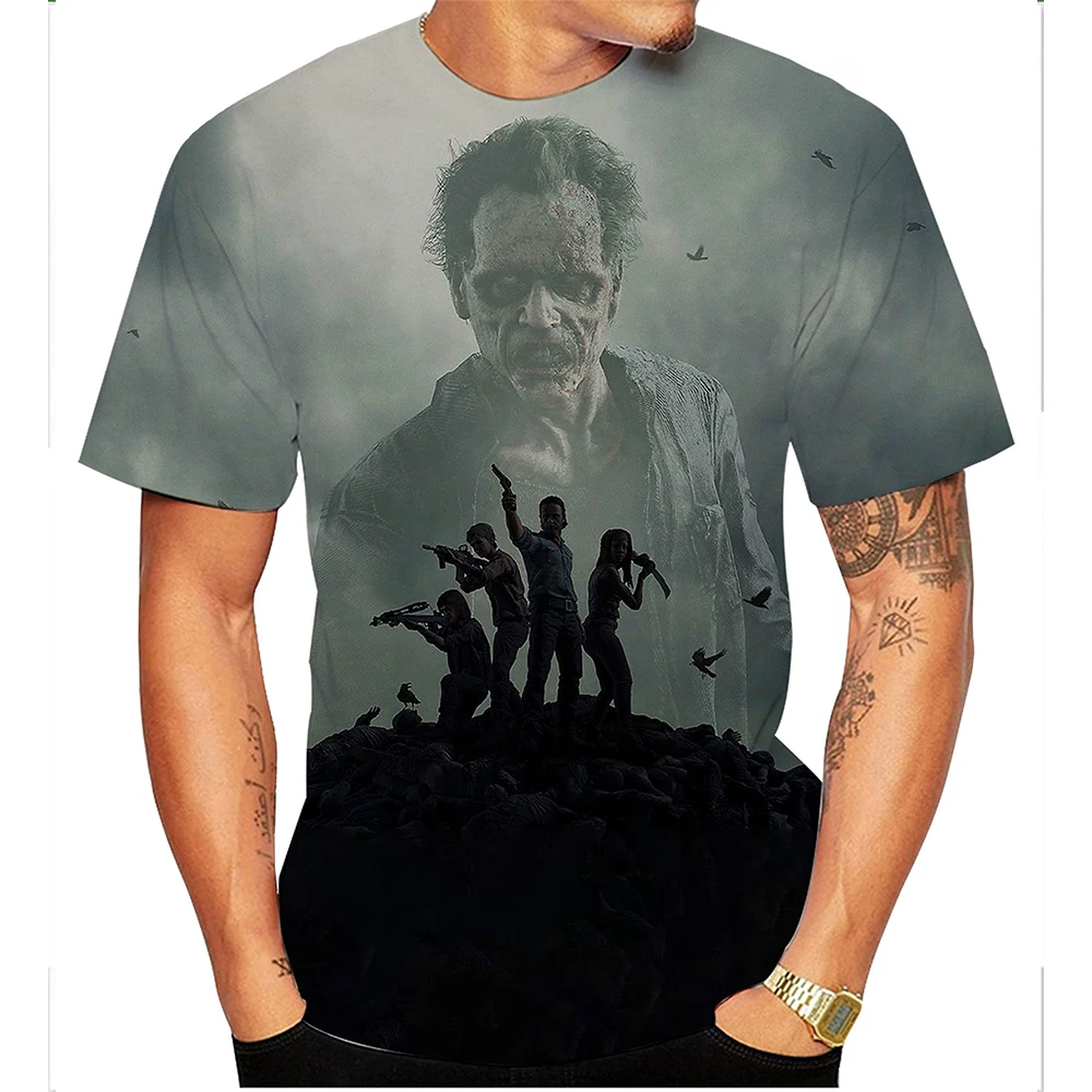 Summer Fashion Horror Art 3D Printed Walking Dead Cool Personalized Street Fashion T-shirt