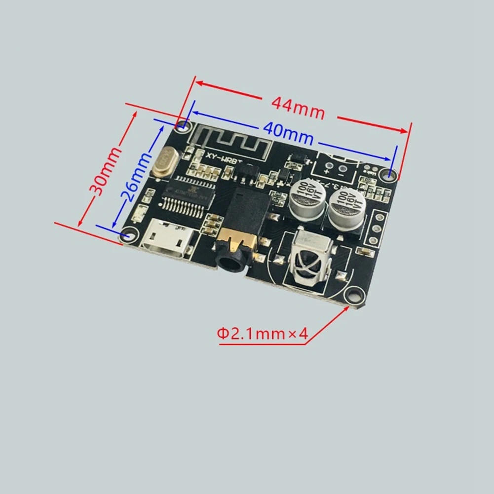 XY-WRBT BT5.0 Decoding Board Dual-Channel Stereo Audio Module DC3.7-24V Wide Voltage Volume Adjustable Speaker Amplifier