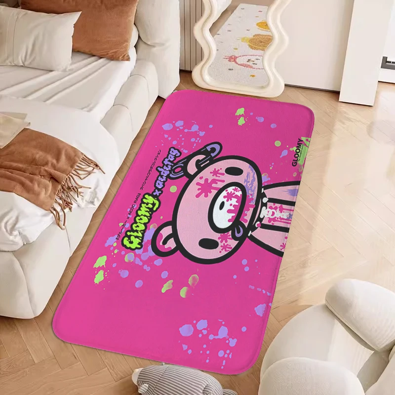 Balcony Bedroom Rug Gloomy Bear Living Room Foot Mat Entrance Door Doormat Home Decor Items Kitchen Hallway Floor Carpet