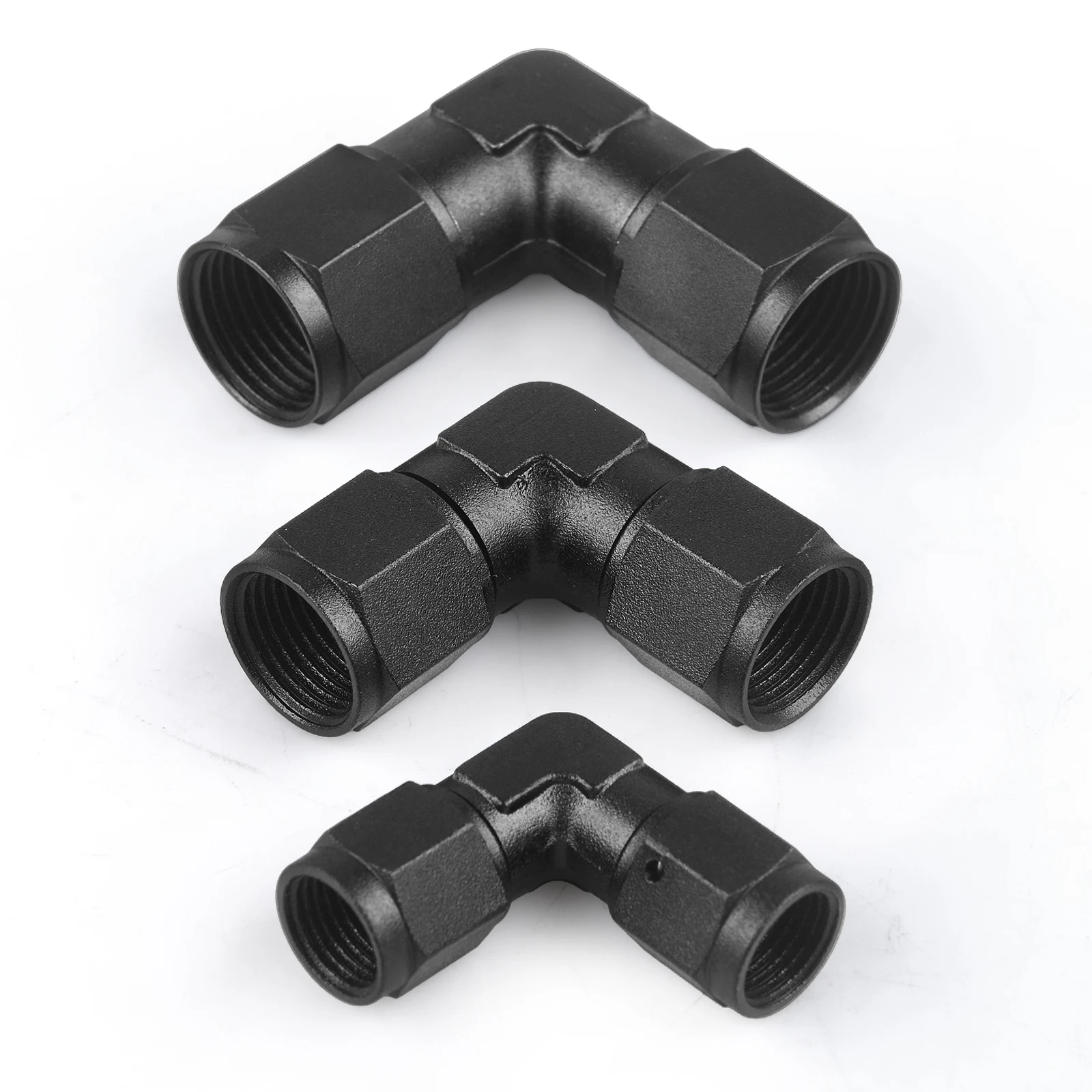 

AN6 AN8 AN10 Female to an Female 90 Degree Swivel Coupler Union Apapters Fitting Fuel Oil Transformation Fittings 1pcs Aluminum