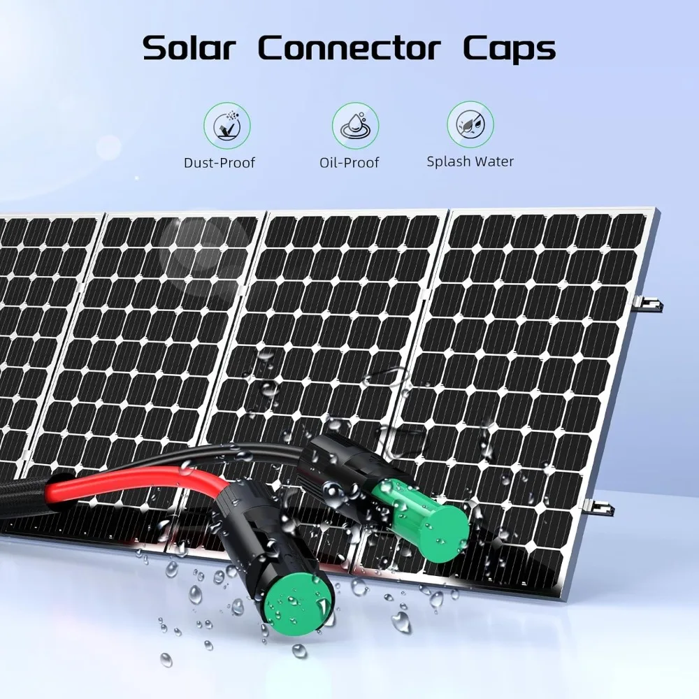 

US Shipping 50FT 10AWG Solar Panel Extension Cable with IP68 Waterproof Connectors for RV Photovoltaic System