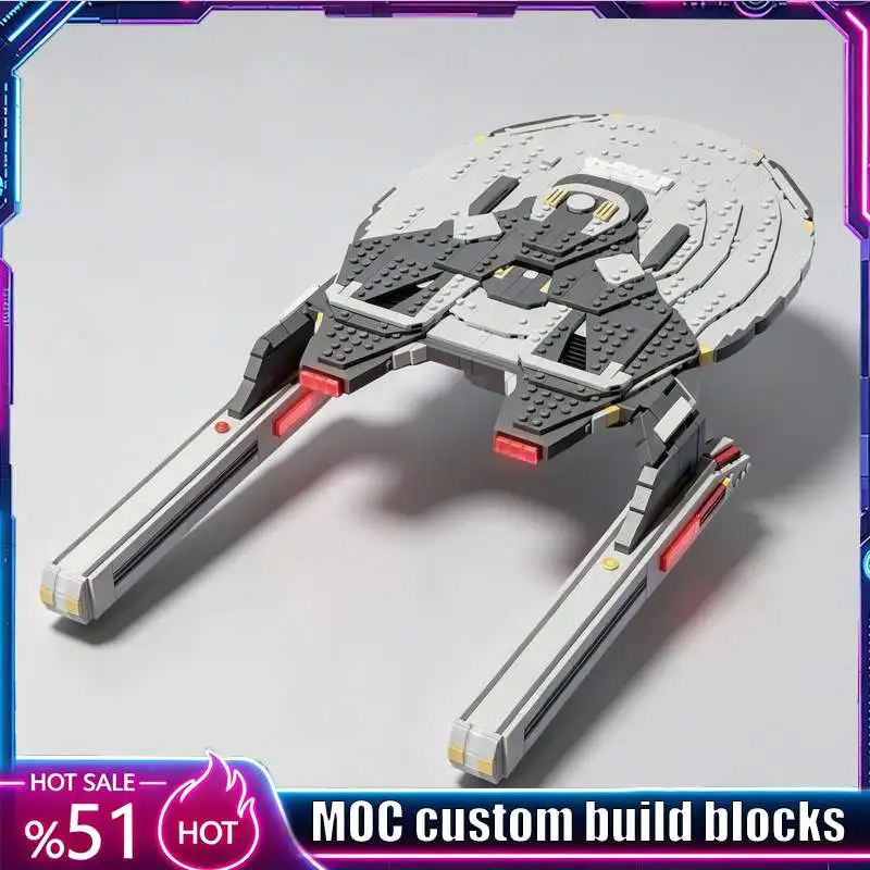 1571PCS Engineering Vessel Sci-Fi Space Starship MOC Model Galaxy Craft Custom Building Blocks DIY Educational Birthday Toy Gift
