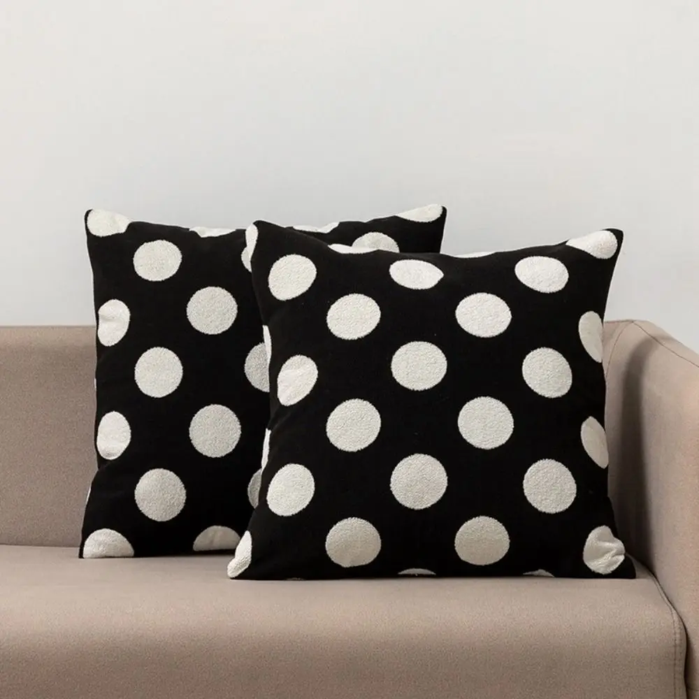 45x45cm Geometric Polka Dots Pillowcase Luxury Cartoon Ins Wind Lint Pillowcase Comfortable Washed Material Throw Cushion Cover