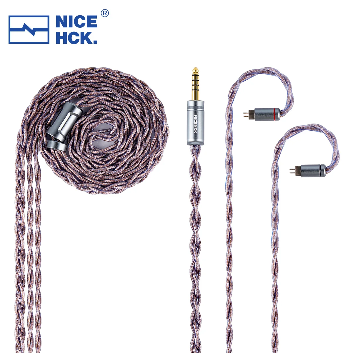 NICEHCK AceComet オーディオ 17.5AWG ワイヤー 8N OCC+8N 銀メッキ OCC+合金銅 イヤホン 2ピン ケーブル S12 Ultra Odyssey 2 Hype 4用