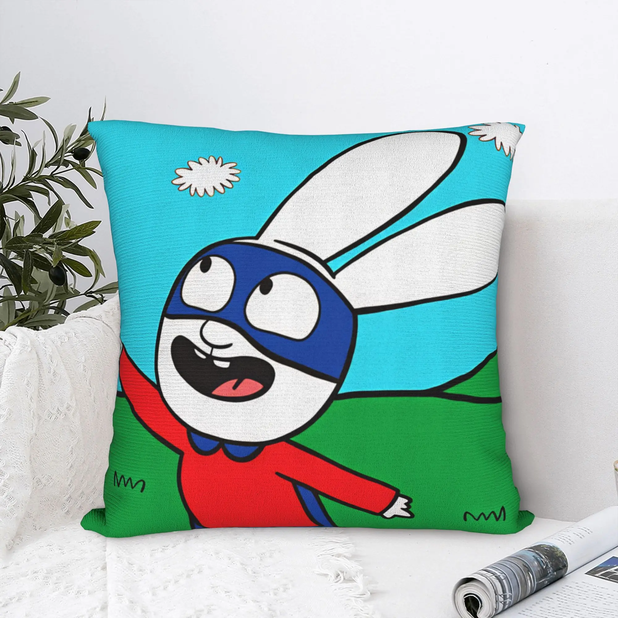 Simons Super Rabbits   Pillow Cover  Morden Pillow Case For Sofa Home Decor Soft Pillowcases Birthday Gift