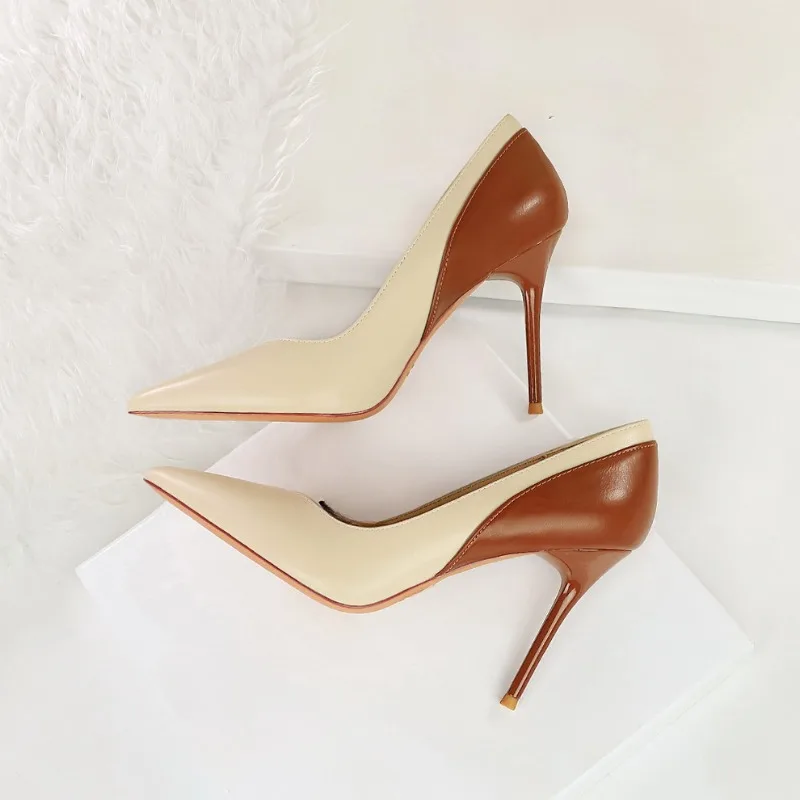 

2025 Hot Sale New Spring Autumn Pointed Toe Woman Pumps Thin Heels Fashion Party Ladies Shoes Womens Shoes 35-42