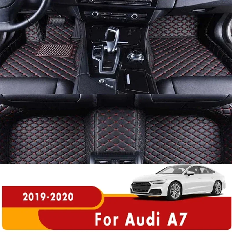 3D For Audi A7 2020 2019 Car Floor Mats Custom Auto Foot Pads Automobile carpet covers Styling Custom Accessories