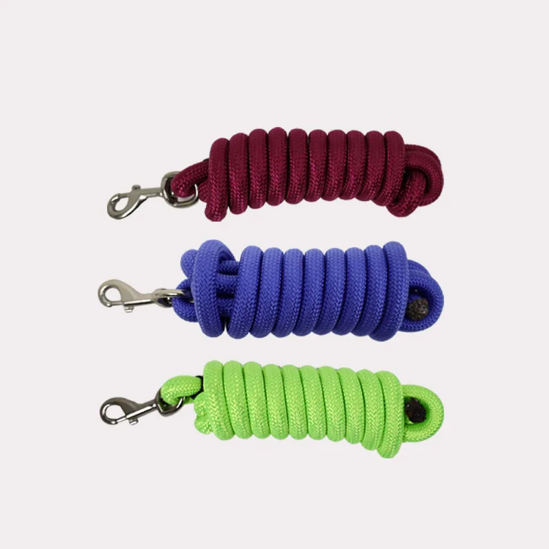 Round Horse Lead Rope Equestrian Reins Horse Tack Reinforced Horse Lead Rope Equestrian Supplies for Horse Leading and Training