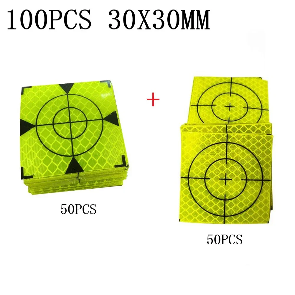 Pack of 100 Total Station Reflectors for Accurate & Quick Orientation with Speedometer & Measuring Instruments