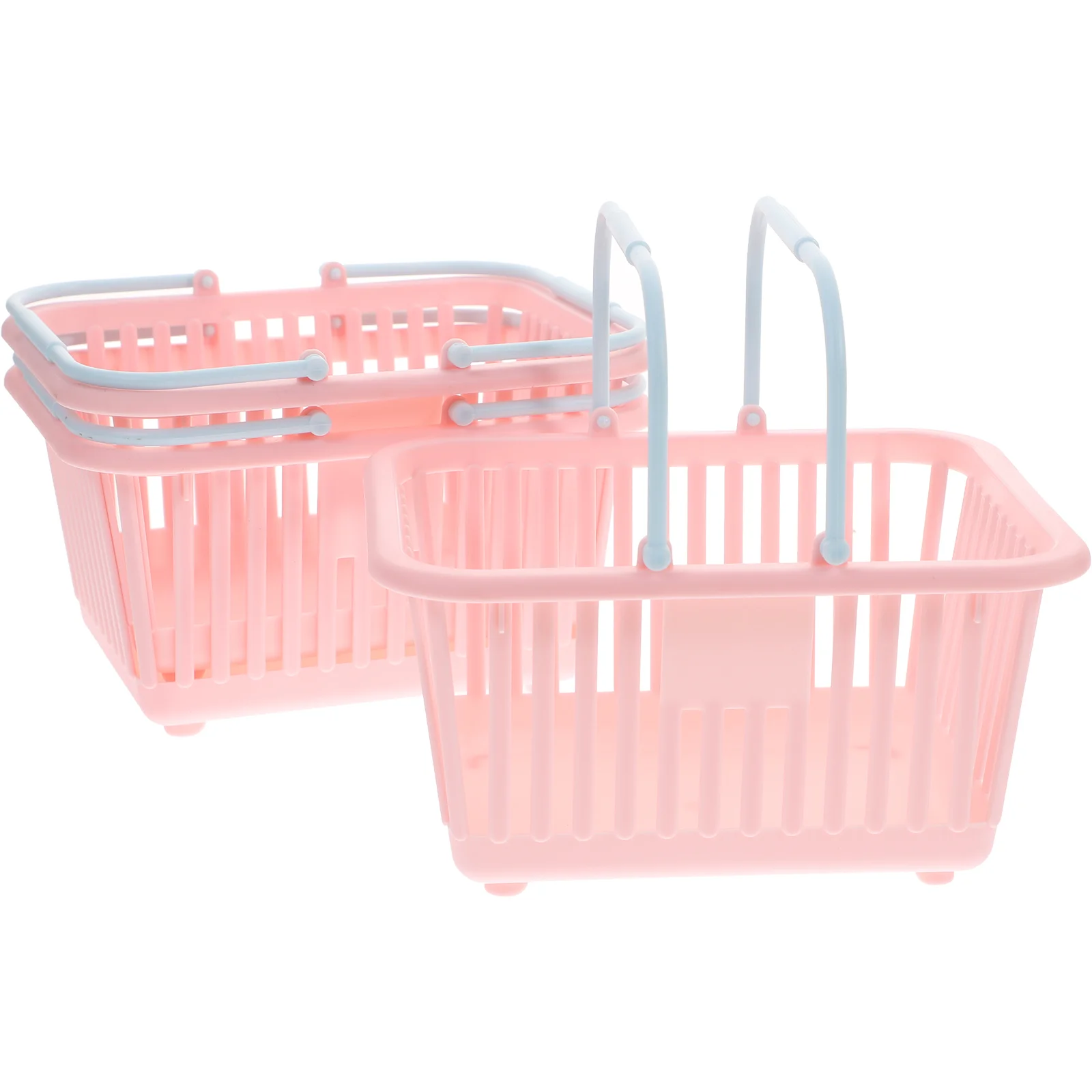 3 Pcs Storage Basket Small Baskets with Handles Garden Harvest Kids Toys Plastic Pastel Bins Tote Grocery