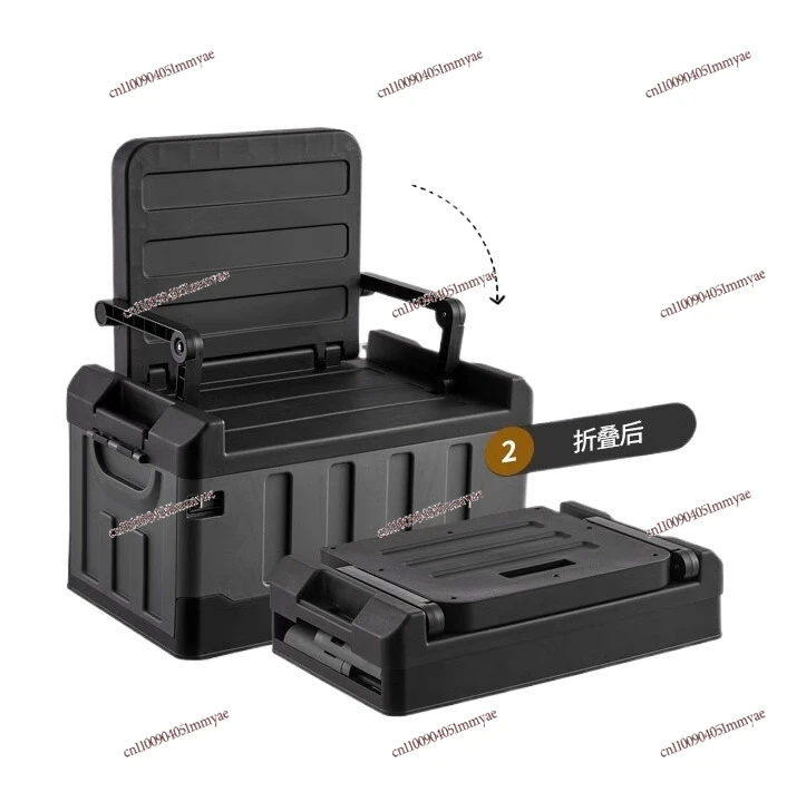 

Outdoor storage box Car foldable storage box with backrest can seat people