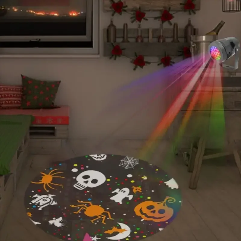 1pc Halloween LED Projector Light USB Powered Household Indoor Use Decorative Ghosts and Pumpkin Pattern Projection Lamp