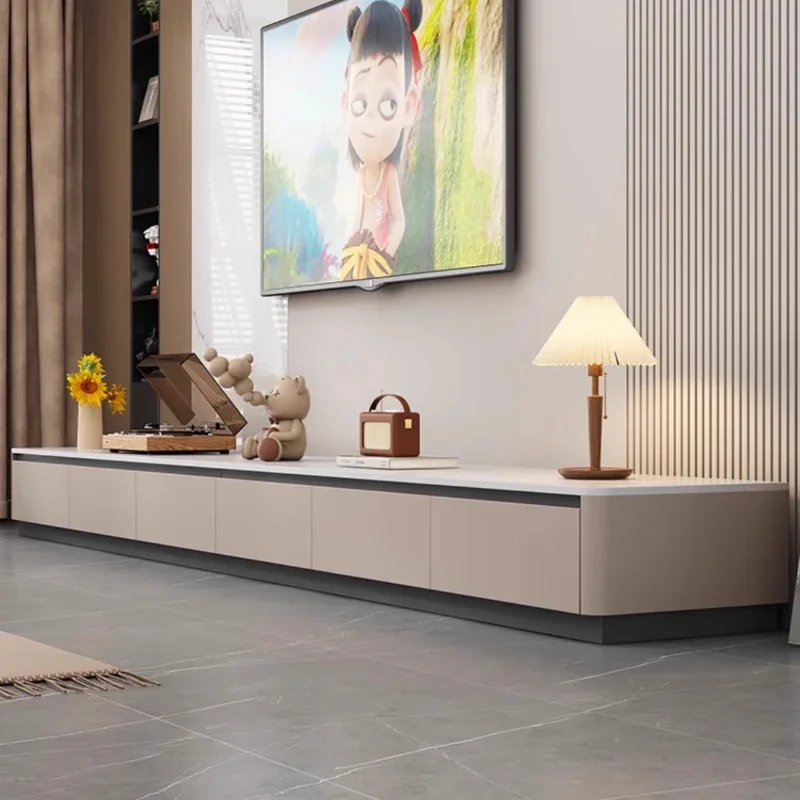 Nordic Modern Light Luxury Simple Vertical TV Cabinet Living Room Floor-standing Entertainment Center Monitor Stand Furniture