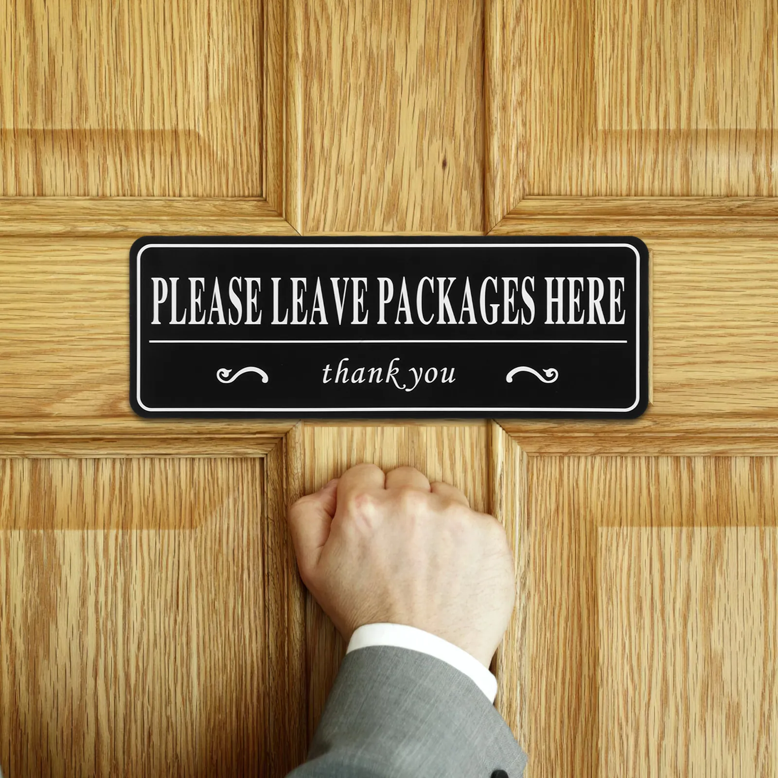 

10 Sheets Package Drop Sticker Waterproof Vinyl Placement Sign for Home Office Shop Door Clear Parcel Delivery Instructions