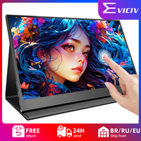 EVICIV 15.6'' Portable Monitor Touchscreen 1080P USB-C HDMI HDR IPS Travel Gaming Display with Speaker for Laptop PC Mac Phone