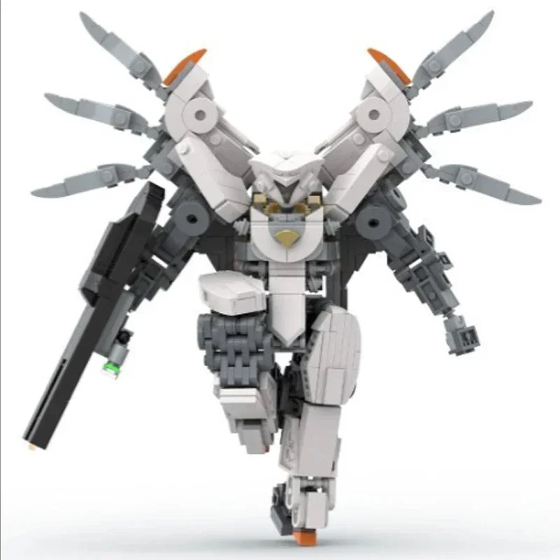 Moc Bouwstenen Militaire Wapens Model Winged Battle Mech Technologie Modulaire Blokken Geschenken Kerst Speelgoed DIY Sets Montage