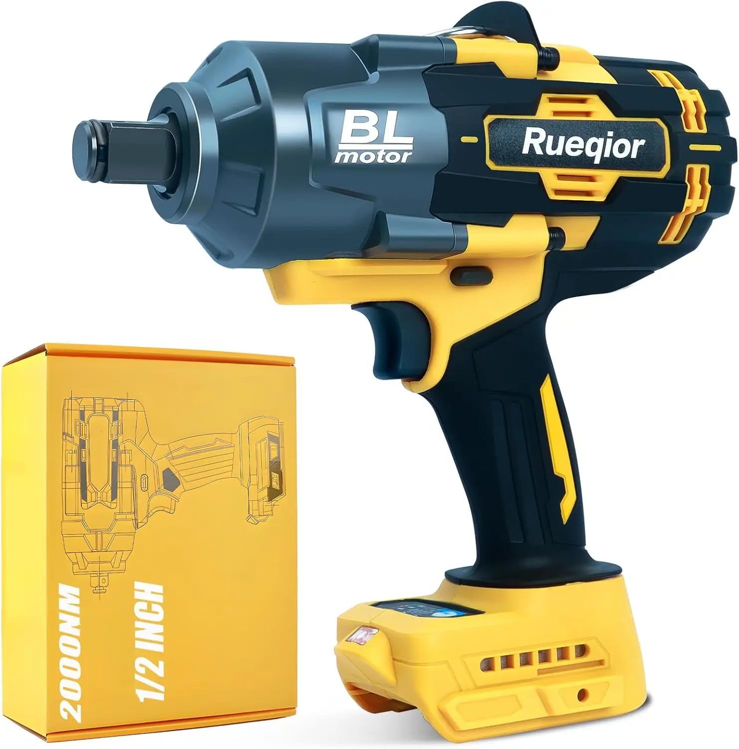 

Cordless Impact Wrench 3/4" for DeWalt 20V MAX Battery, Impact Wrench 1500FT-LBS(2000N.m) High Torque Brushless Electric Impact,