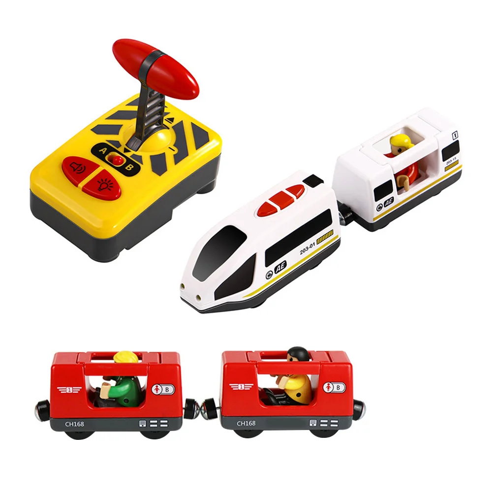 Train électrique télécommandé pour enfants, en plastique, détails fins, moteur résistant à l'usure, pour Collection, décoration, cadeau, 1 ensemble