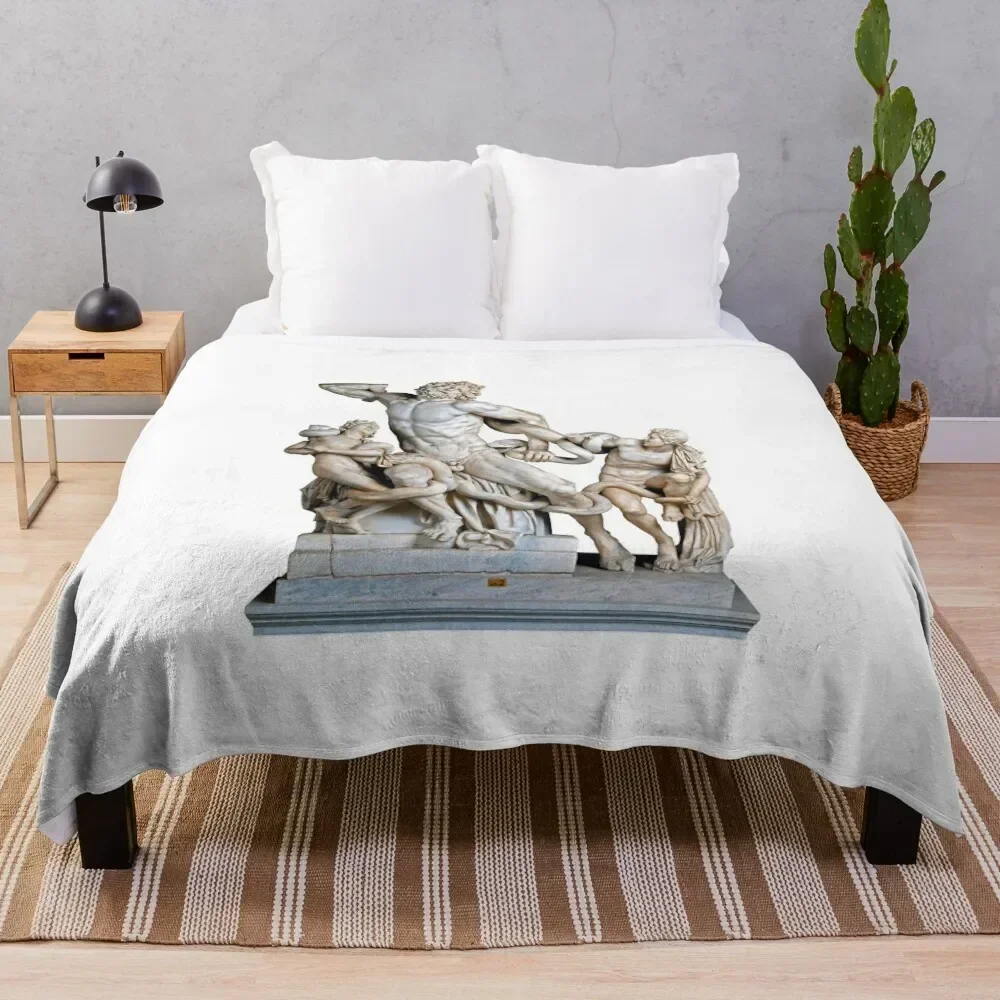 

Laocon and his sons - Greek statue Throw Blanket Cute Plaid Custom Soft Plush Plaid Nap Blankets