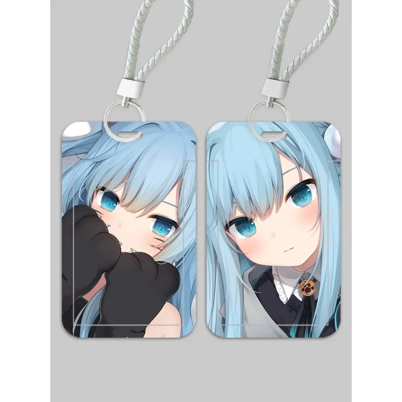 

Feather Shizuku cartoon secondary card holder campus student meal card access control shuttle bus label keychainAction Figures