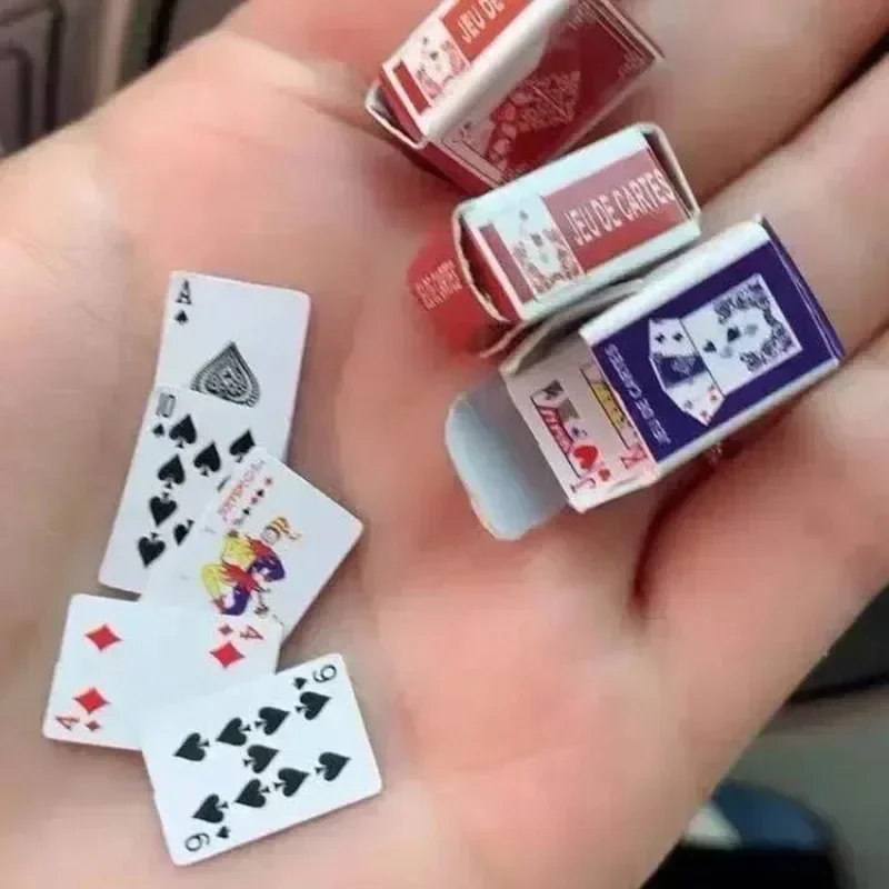 Creative Mini Playing Cards Super Small Finger Poker Portable Travel Poker Cards Kids Children Playing Cards for Entertainment