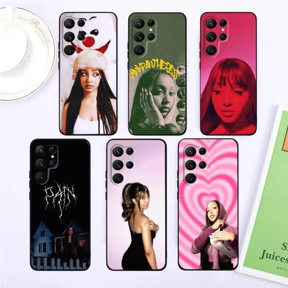 Singer PinkPantheress Phone Case For SamsungS24,S23,S22,S21,Ultra Pro S10,S30Plus,S9,20lite Black Cover