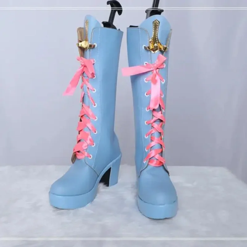 2025 11 Identity V Emma Woods zapatos de Cosplay mujer chica Joseph Desaulniers Cos azul rosa Anime botas de exposición
