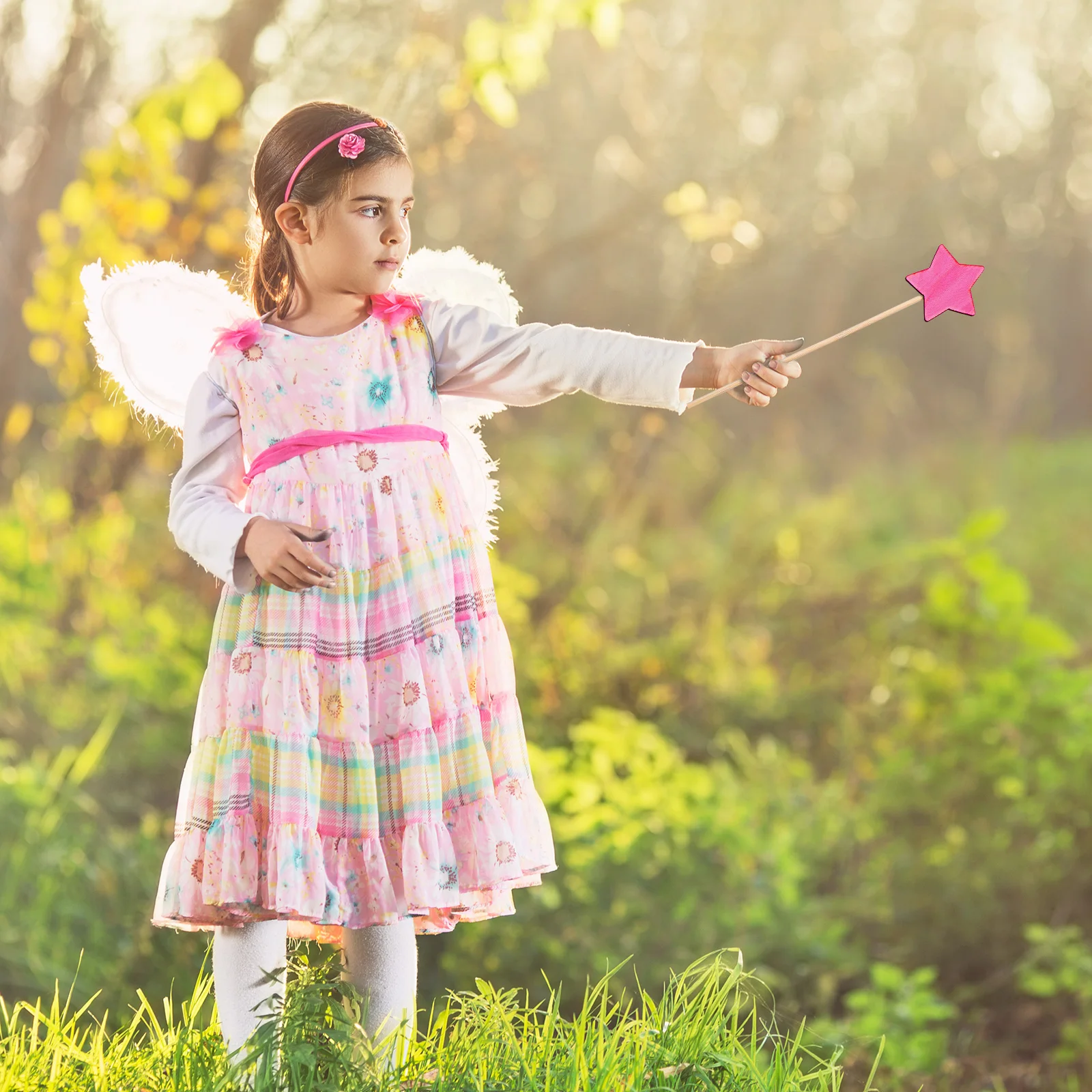

10pcs Kids Fairy Wands Unfinished Diy Wooden Wand Star Shape Decorative Stick Creative Children Plaything Safe