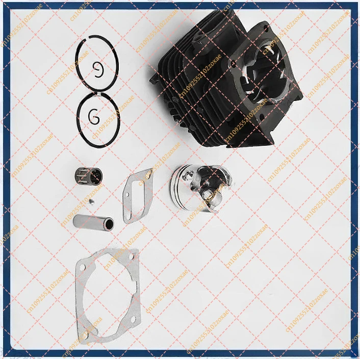 Kit de Juntas, Anillos de Pistón, Pasadores y Rodillos de Agujas de 44 mm Compatible con la Podadora de Césped RYOBI RBC52SB 50CC
