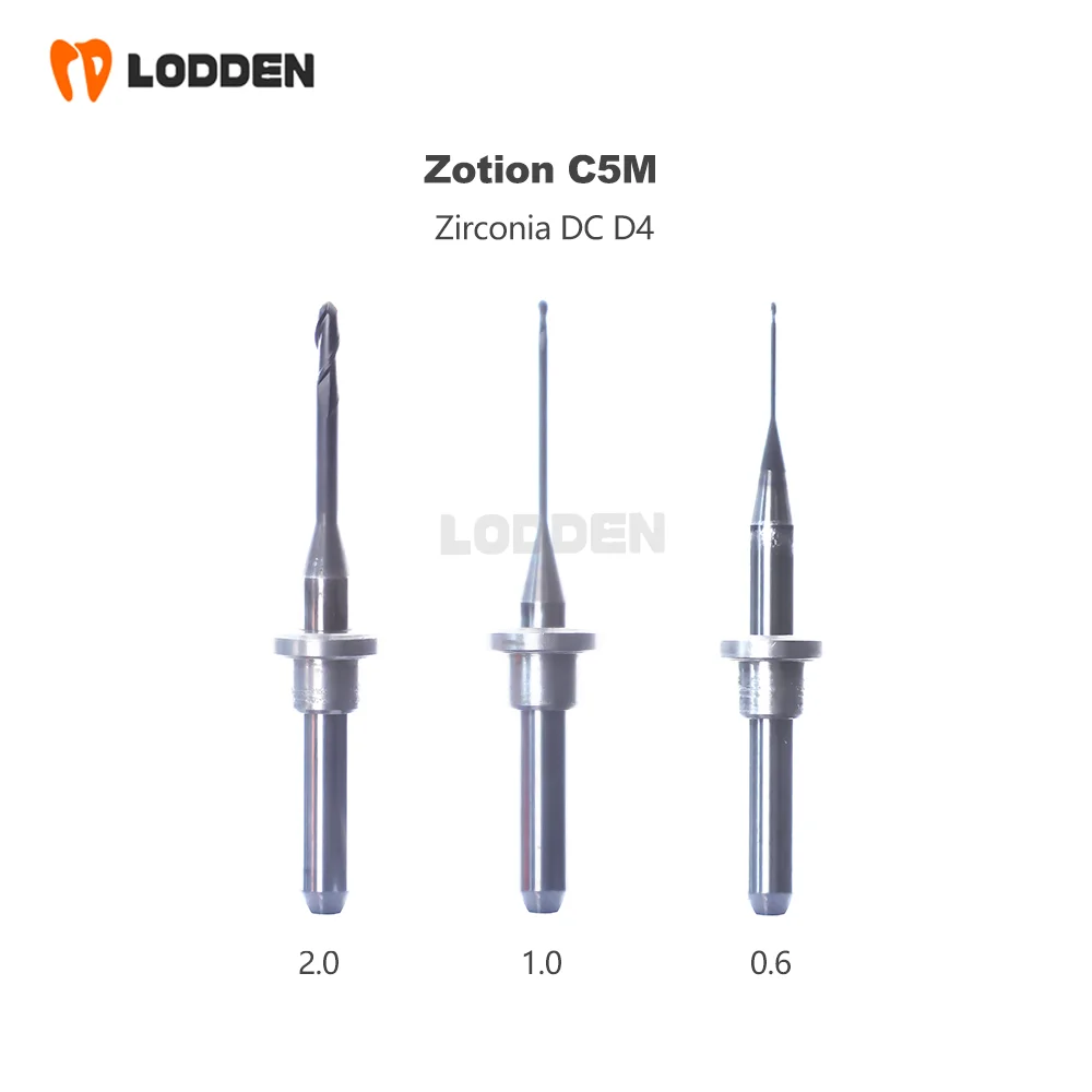 Zotion-fresas de Fresado Dental C5M T20, anillo magnético de molienda de circonia/PMMA D4, vástago de 50mm de longitud, herramienta de molienda Dental, sistema CAD CAM