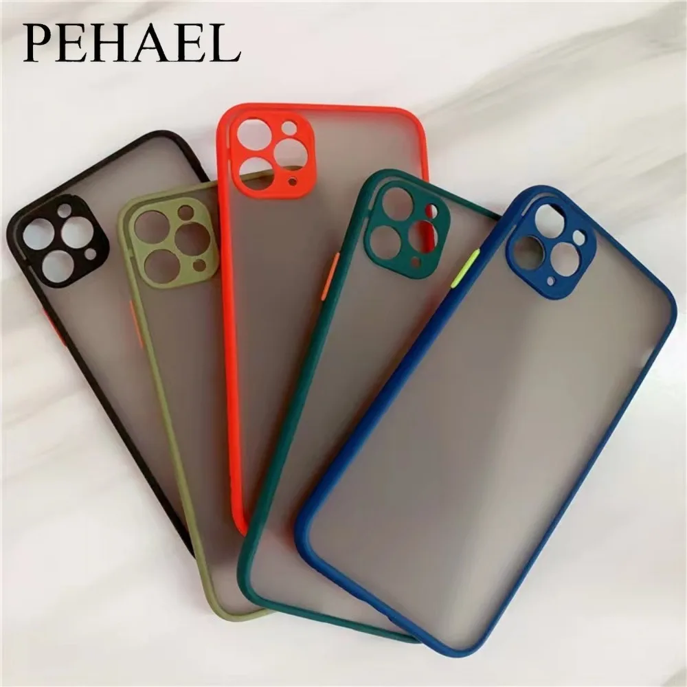 PEHAEL Skin Feel Scrub Phone Case for IPhone 15 14 13 12 Pro Max 11 Pro X XR XS 8 7 6 Straight Protective Shell Protector Cover