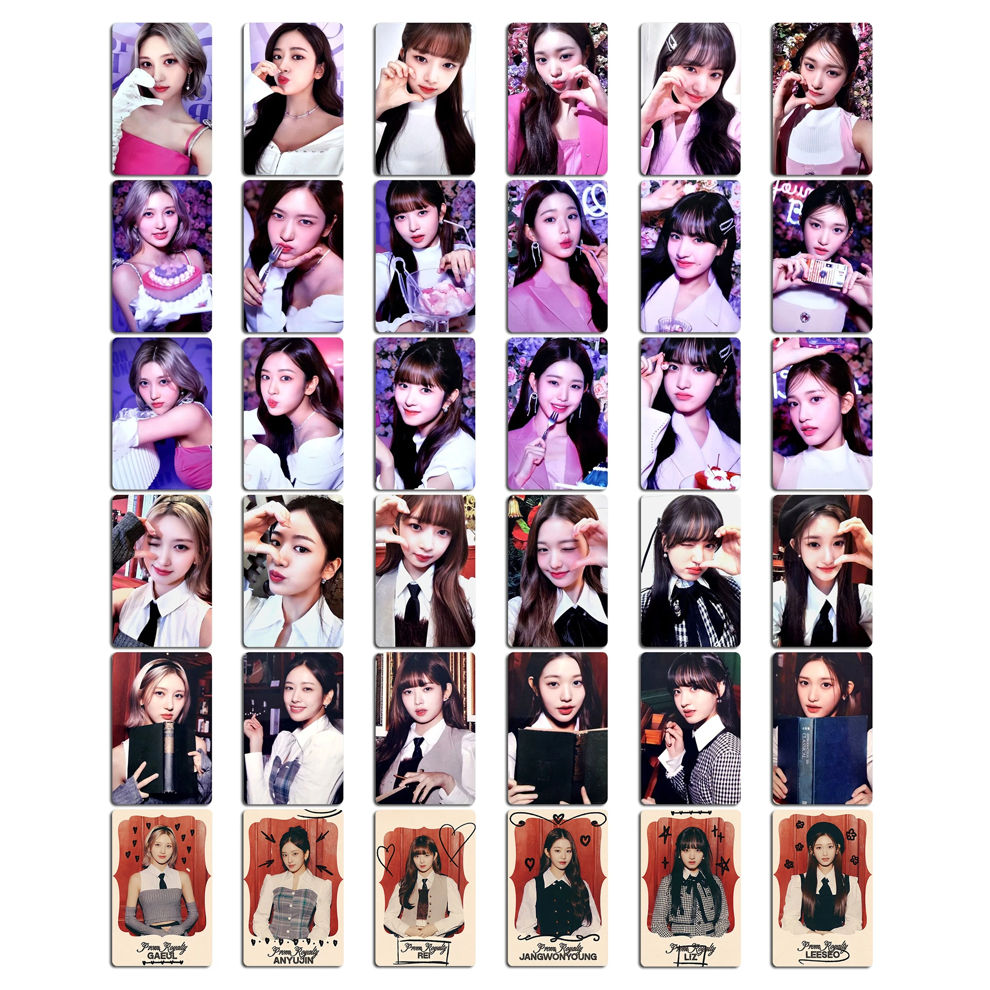 Kpop Group Fu Series 1VE First Fan Concert The Prom Queens Collection Card New Album Photo Printing Card Set