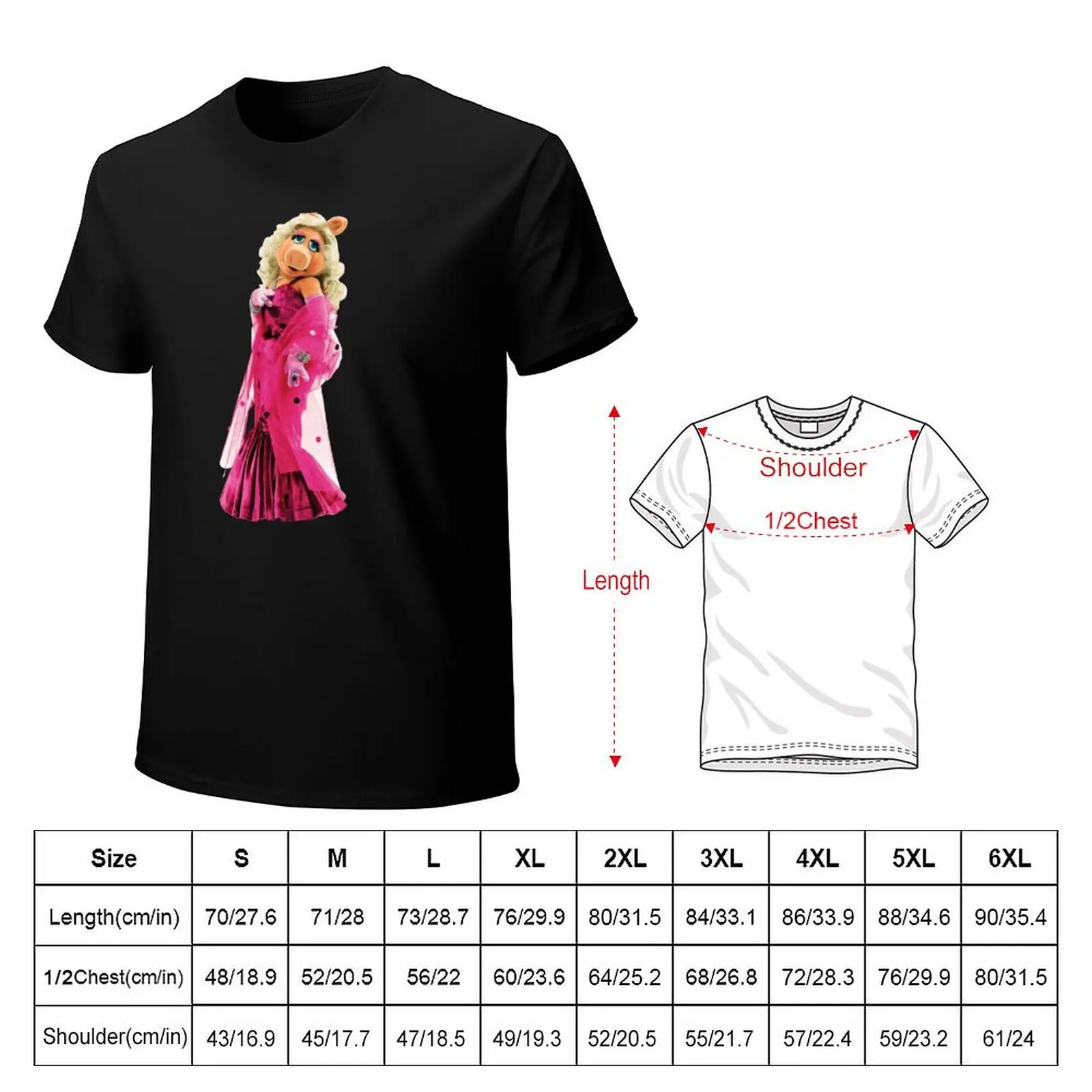 Ladies-Miss-Piggy- T-Shirt Street Fashion Casual Tee Shirt