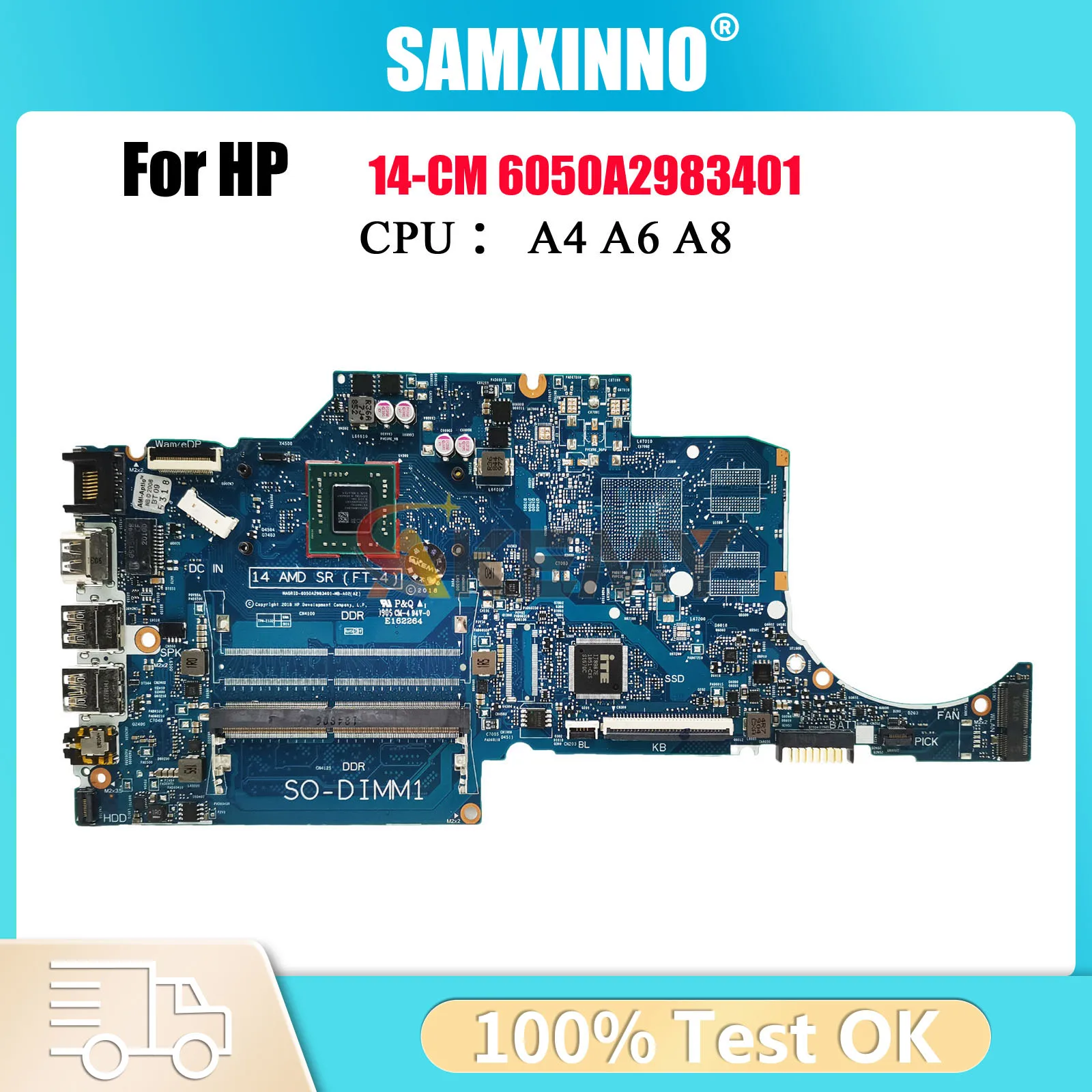 

6050A2983401 For HP 14-CM 245 G7 Laptop Motherboard L23391-501 L23389-601 With E2 A4 A6 A9 CPU UMA DDR4 100% Fully Tested