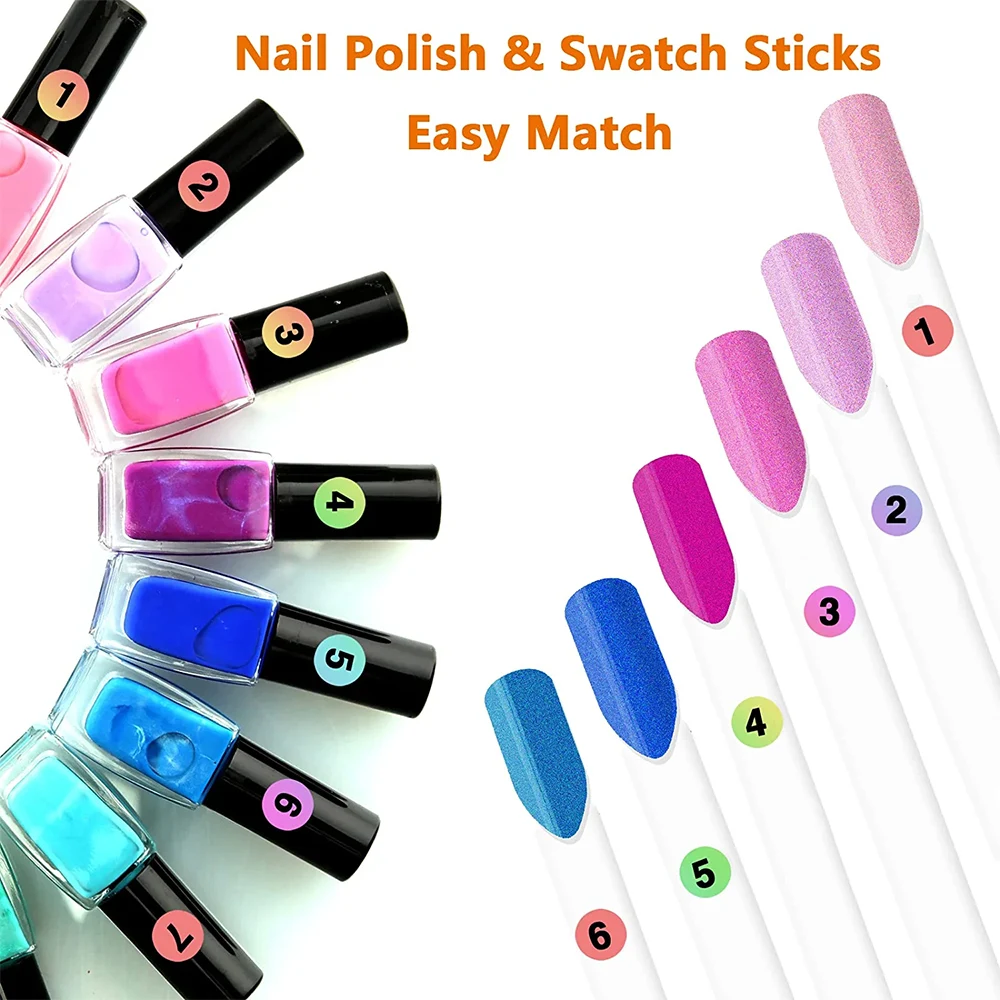 1/5Pcs Nail Polish Number Sticker Label Nails Tips Display Marking Numbering Color Gel Varnish Marker Stickers DIY Manicure Tool