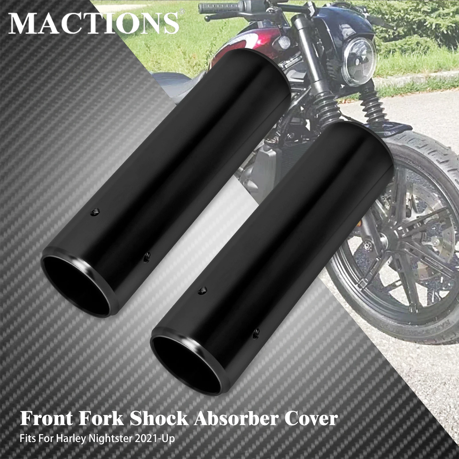 

Motorcycle Front Fork Shock Absorber Covers Aluminum Fork Boot Slider Covers For Harley Sportster Nightster RH975 RH 975 2021-Up