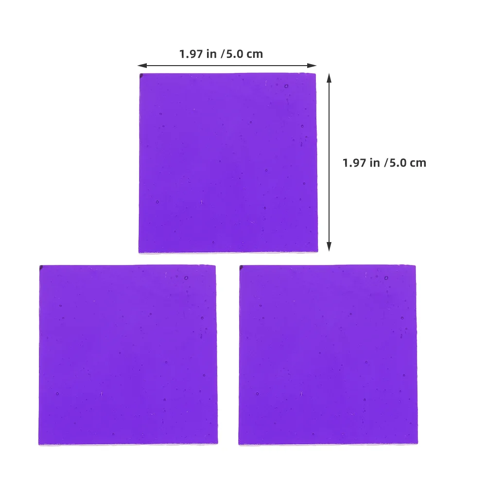 

3Pcs Cobalt Glass Plate Flame Color Reaction Chemistry Experiment Device Labs Tool Potassium Flame Observation Sheet