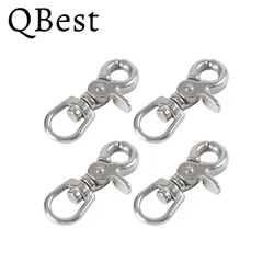 4pcs 316 Stainless steel Webbing Bag Trigger Swivel Lobster Clasps Clips Snap Hooks Weave Paracord Lanyard Buckles