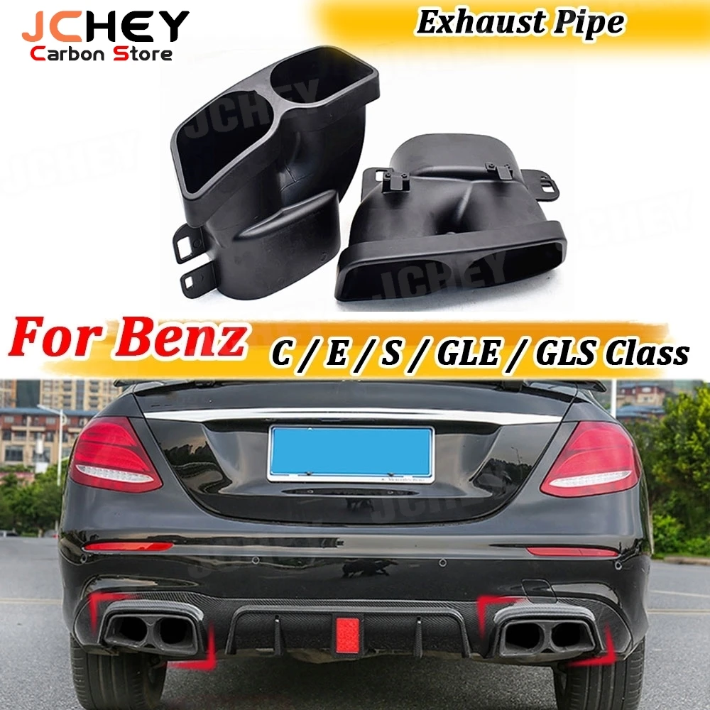 

JCHEY Car Exhaust Pipe For Mercedes Benz C / E / S / GLE / GLS Class W205 W212 E63 B Style Black Muffler Tail Tips Accessories