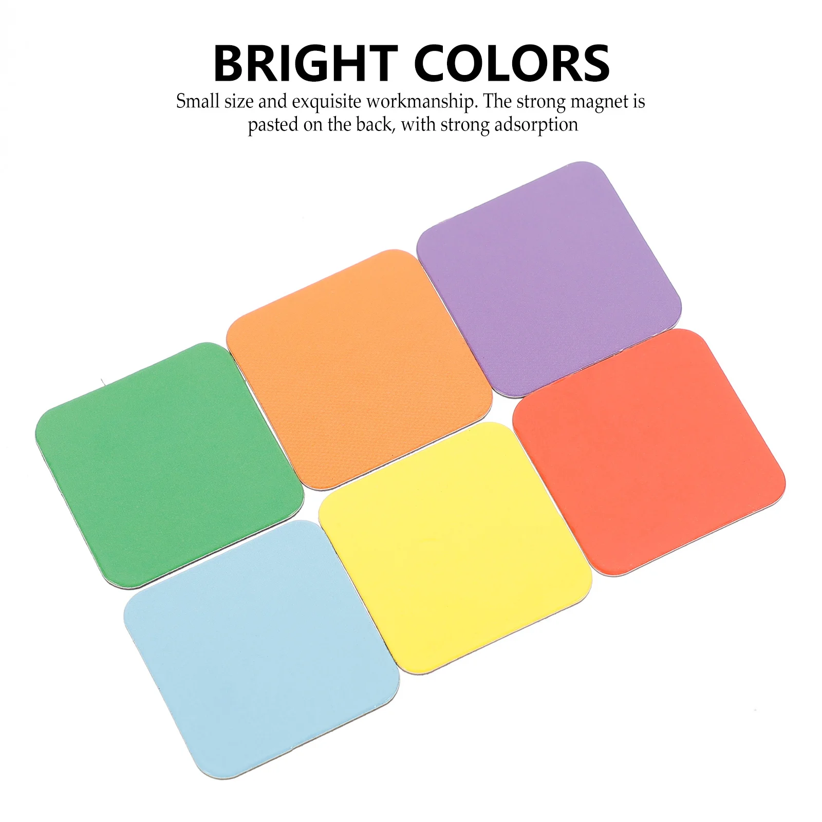 

24Pcs Bright Color Square Magnetic Sticker Set Decorative Refrigerator Magnets Fresh Simple Design for Teaching Display Use