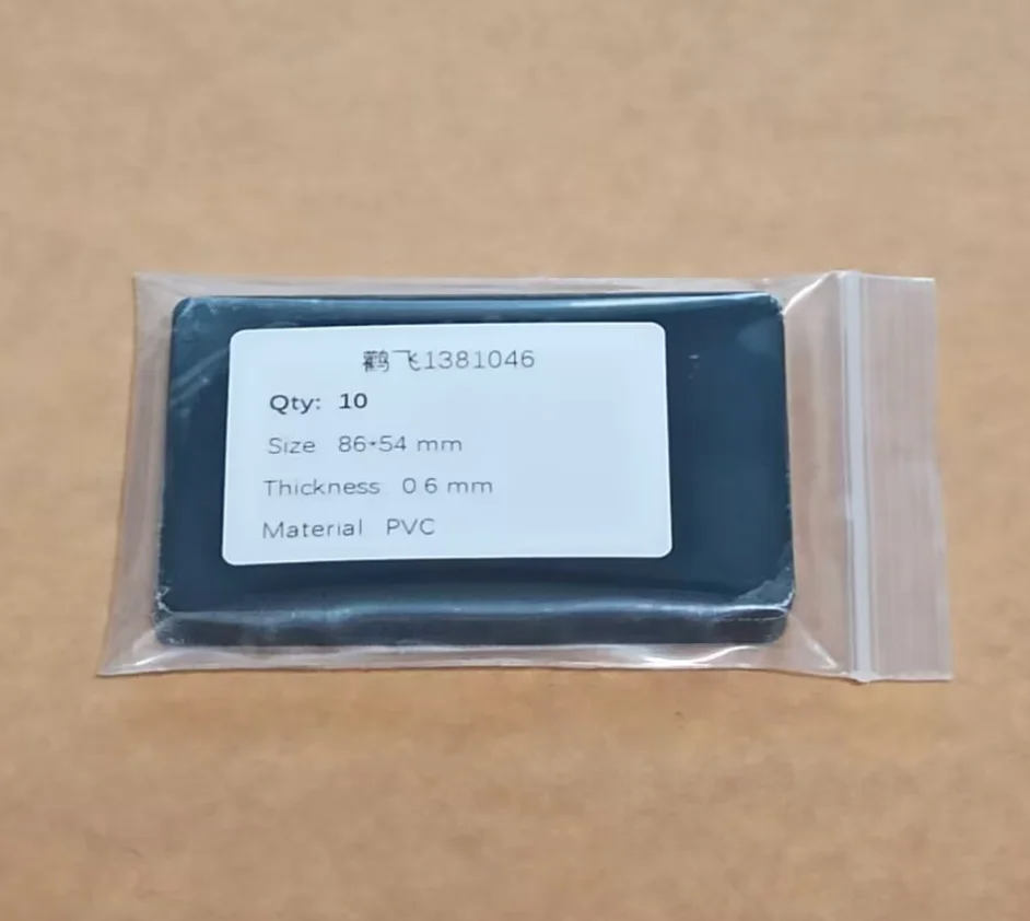 Glanzende Afwerking Zwart Pvc Plastic Acetaat Visitekaartjes Voor Lasergravure-Dikte 0.6Mm