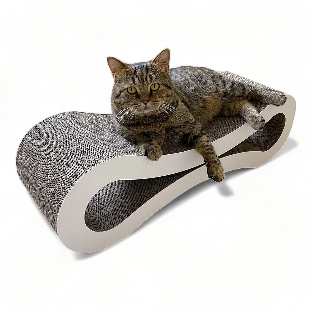 Low Quantity 100%Recycled Corrugated Paperboard    Durable Cat Scratching Super Big Pad Reversible   Cat Scratcher