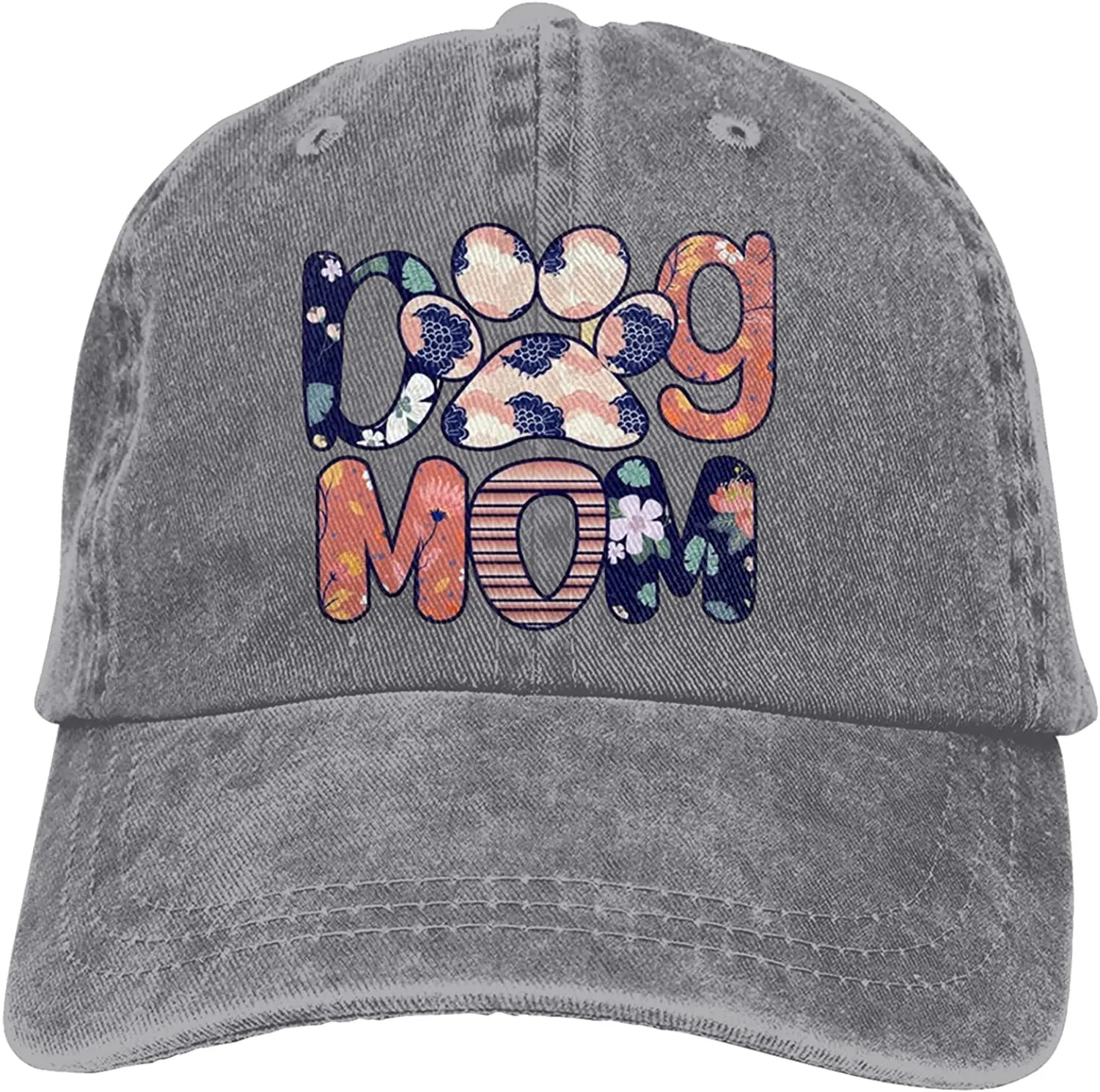 Dog Mom czapka z daszkiem zabawna kapelusz kowbojski Unisex dla dorosłych w stylu Vintage czapki z daszkiem regulowana zmywalna