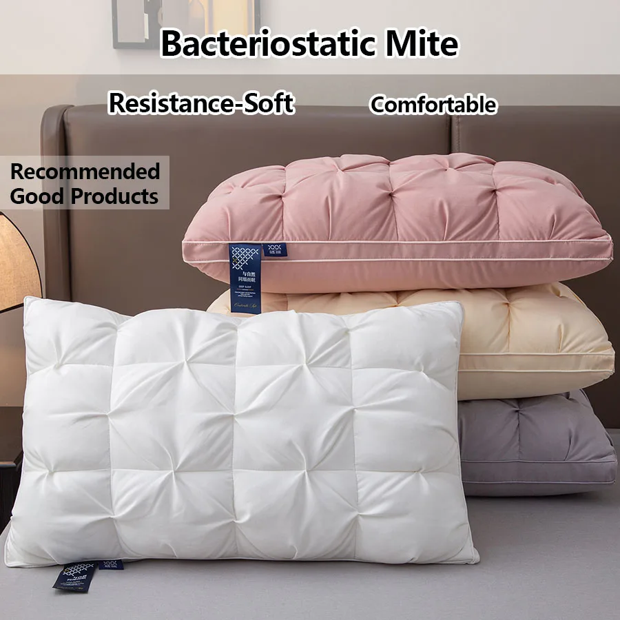 1PC 48x74cm  Hotel-Star Rating Pillow Core - Soft Support Bed Pillow Suitable for Dormitory Single Bed Pillow for Home Use